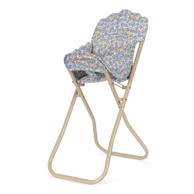 Chaise haute pour poupée Rosier | Bleu