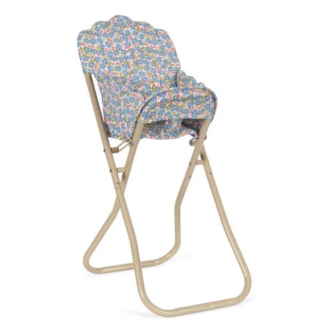 Chaise haute pour poupée Rosier | Bleu