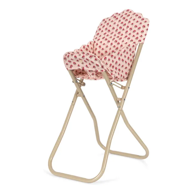 Chaise haute pour poupée Rosie | Rose