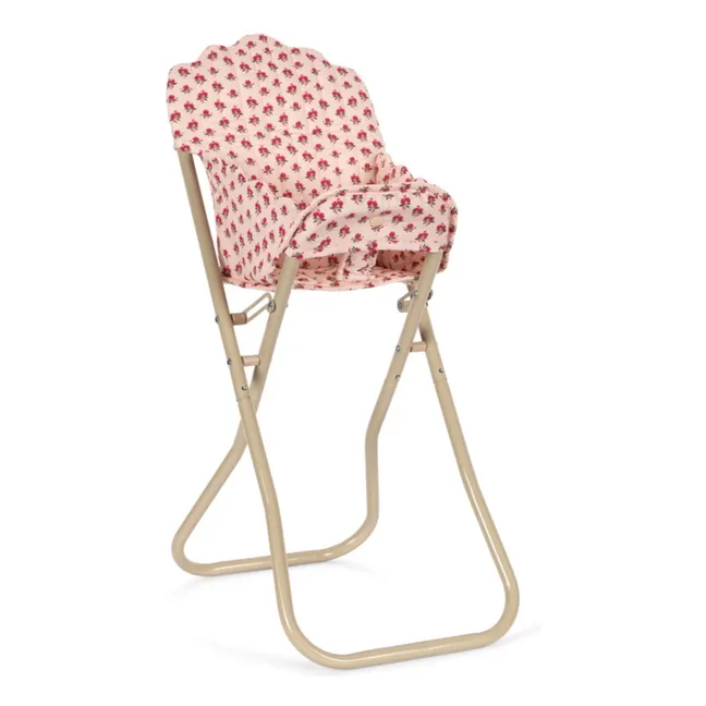 Chaise haute pour poupée Rosie | Rose
