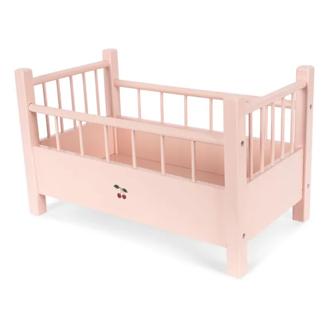Lit pour poupée en bois FSC | Rose