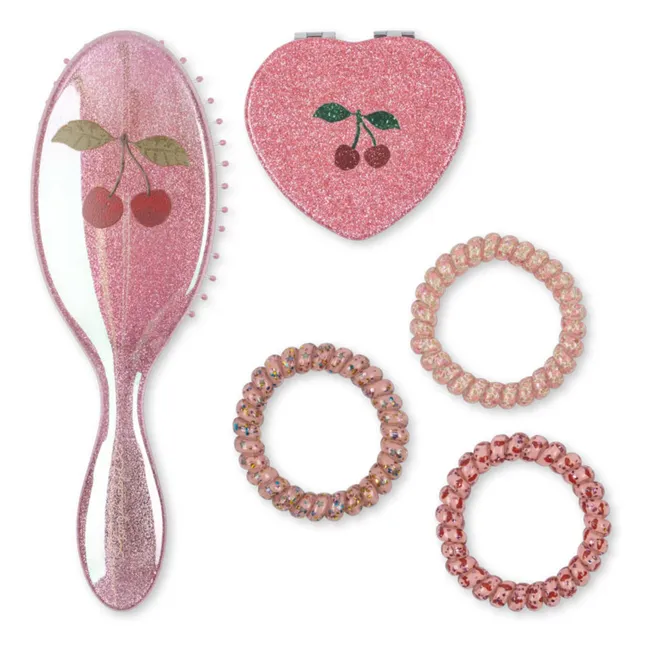 Set de coiffure et sa pochette | Rose