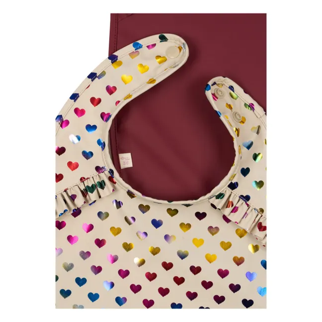 Ruffled Bib Hearts - Set of 2
