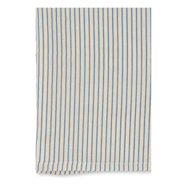 Langes en coton bio Stripes - Set de 3 | Bleu