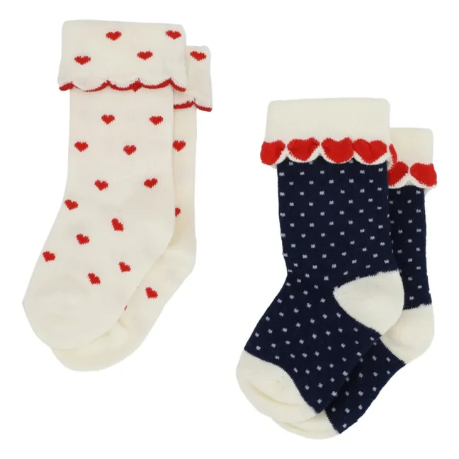 Lote de 2 pares de calcetines Viola | Blanco