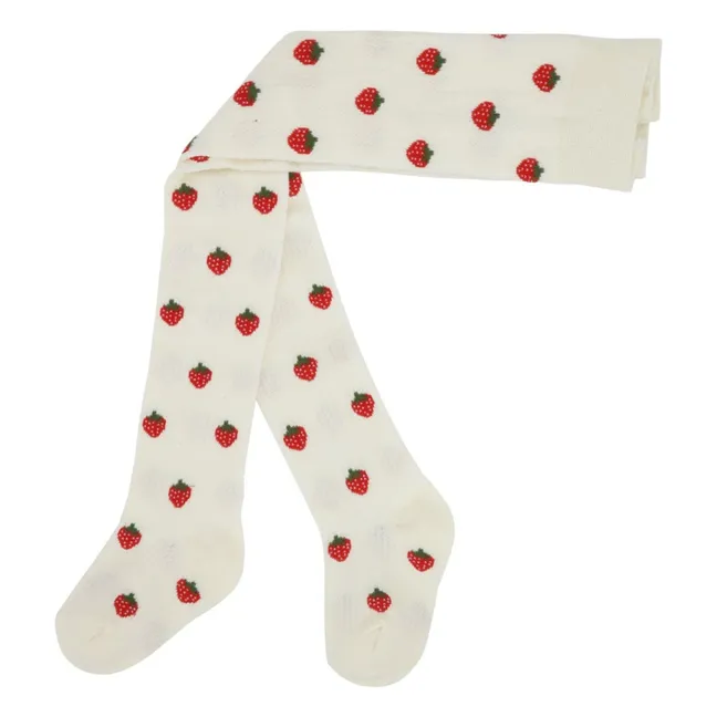 Collant Vera Fraises | Blanc