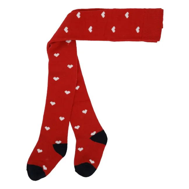 Collant Vera Cœurs | Rouge