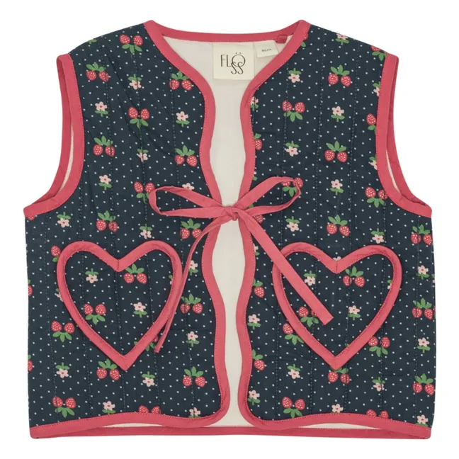 Sofia Sleeveless Jacket | Navy blue