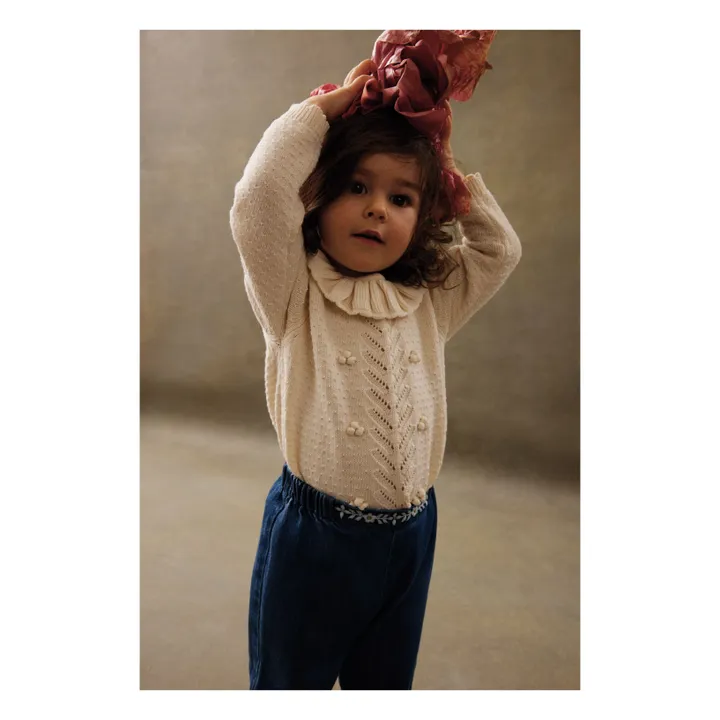 Pull Col Volants Elvina | Crème- Image produit n°4