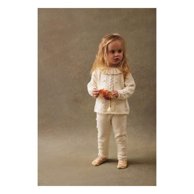 Elvina Ruffle Neck Sweater | Cream
