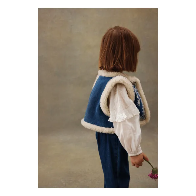 『soor ploom Retro jeans blue 3y/98cm』 Soor Ploom - Retro Organic Cotton Jeans - Denim | Smallable