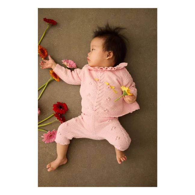 Elvina Ruffle Neck Sweater | Pink