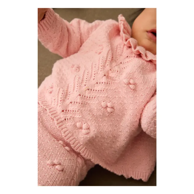 Elvina Ruffle Neck Sweater | Pink