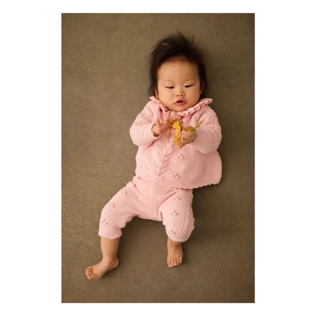 Elvina Ruffle Neck Sweater | Pink