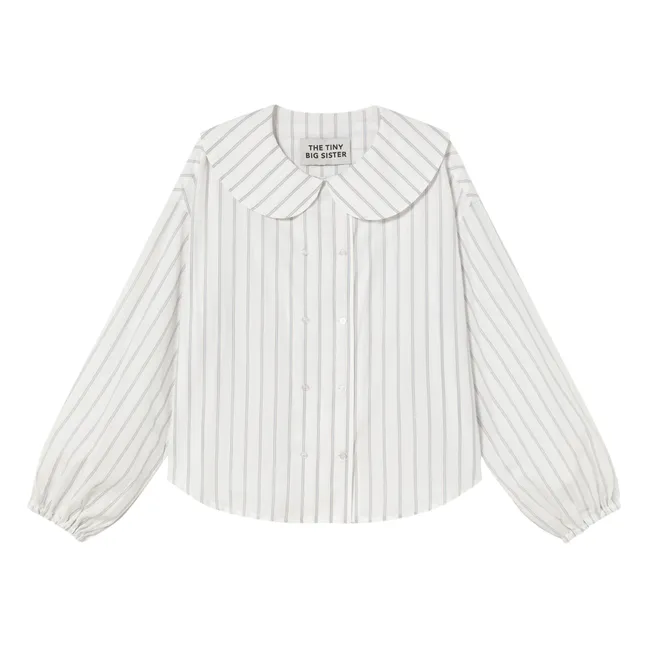 Blouse Rayée | Blanc cassé
