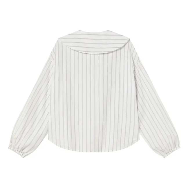 Blouse Rayée | Blanc cassé