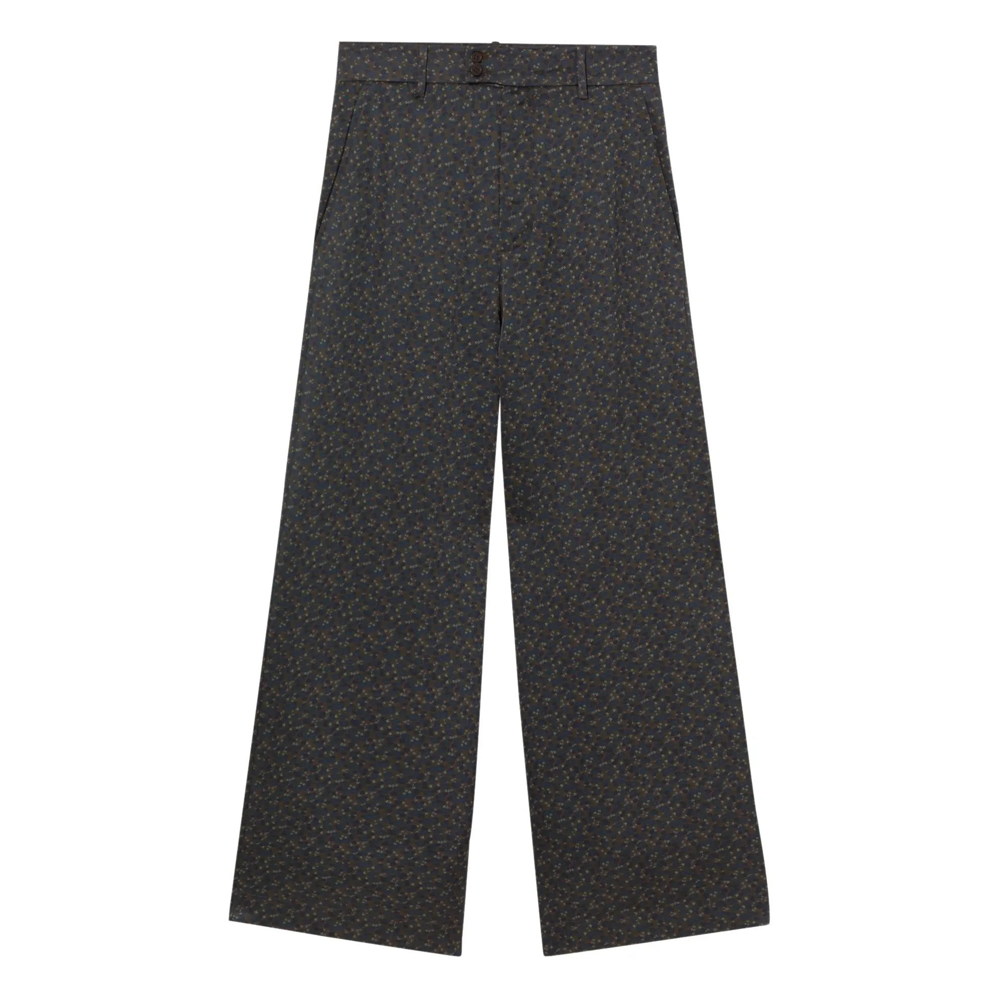 The Tiny Big Sister Chocolate Small Flowers Pants