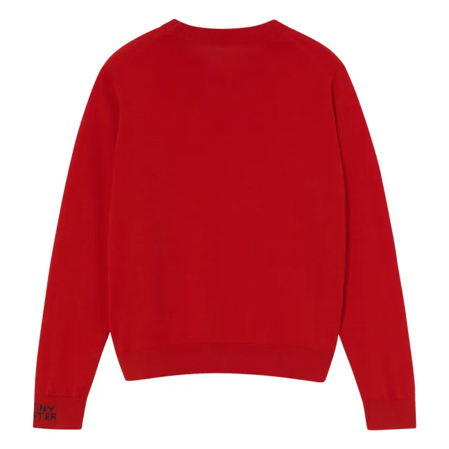 Pull Basic Laine Mérinos Extra Fine | Rouge