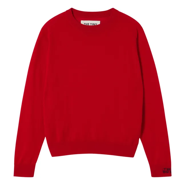 Pull Basic Laine Mérinos Extra Fine | Rouge