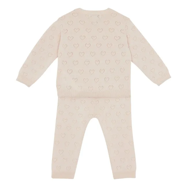 Set Strickjacke und Leggings Marianne | Seidenfarben