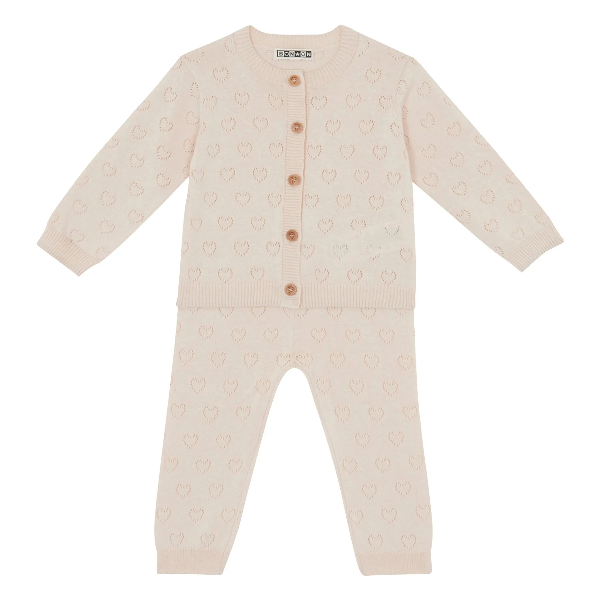 Bonton Ecru Marianne Cardigan And Legging Set