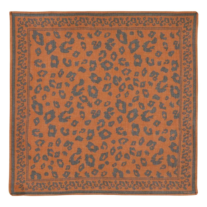 Foulard Léopard | Marron- Image produit n°1