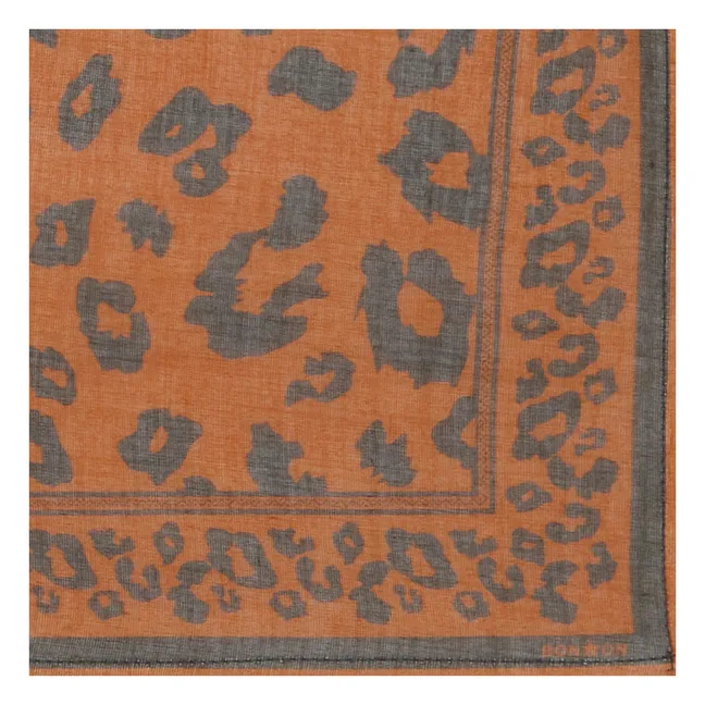 Leopard scarf | Brown