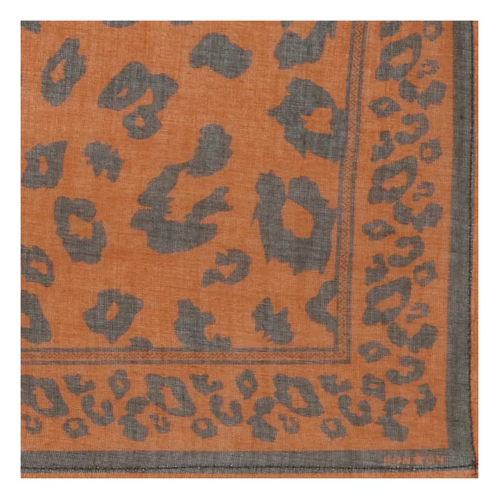 Foulard Léopard | Marron- Image produit n°2