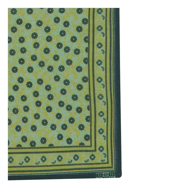 Foulard Fleurie | Vert foncé
