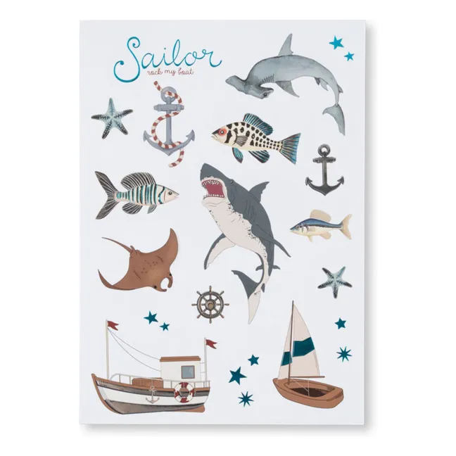 Carnet à stickers Sail Away | Beige