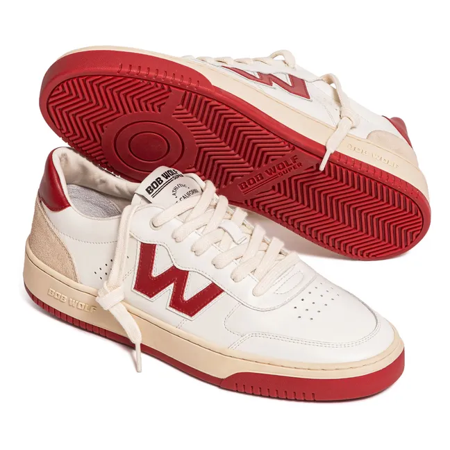 Legacy Leather and Suede Sneakers | Red