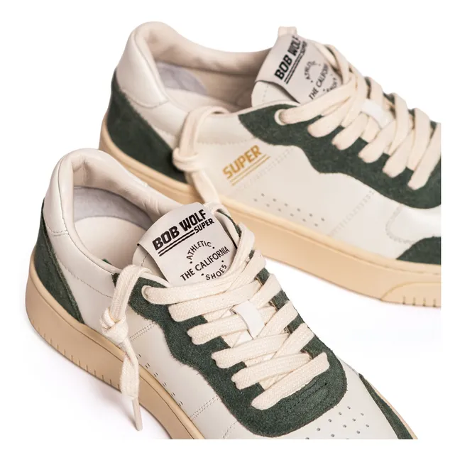 Legacy '76 Leather and Suede Sneakers | Dark green