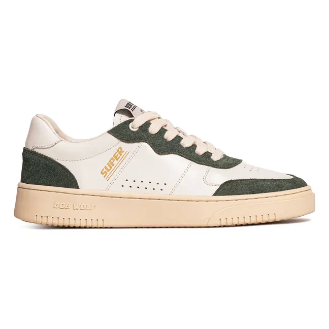 Legacy '76 Leather and Suede Sneakers | Dark green