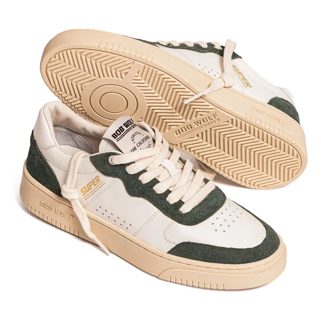 Legacy '76 Leather and Suede Sneakers | Dark green