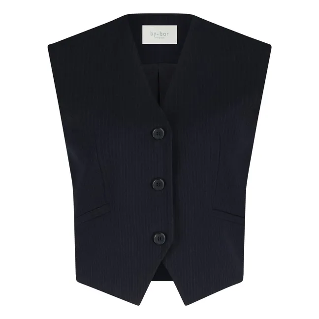 Lynn Striped Vest | Dark Blue