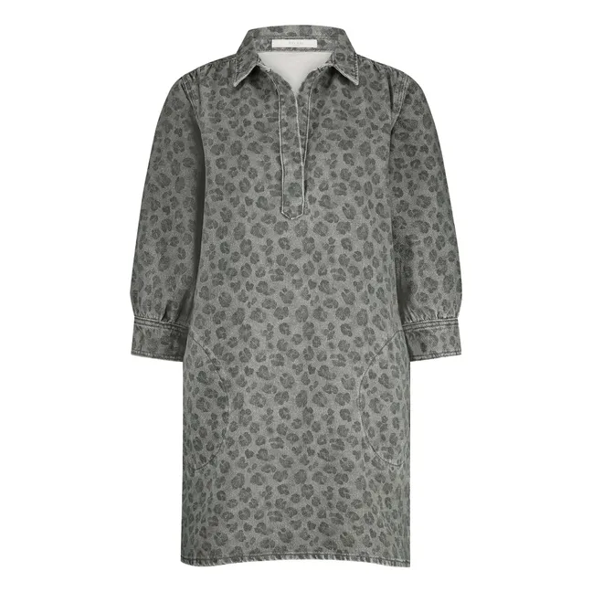 Robe Flynth Guépard Coton Bio | Gris