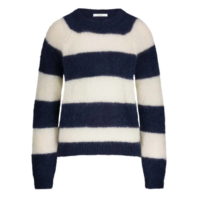 Jersey de mohair a rayas Sian | Azul Marino