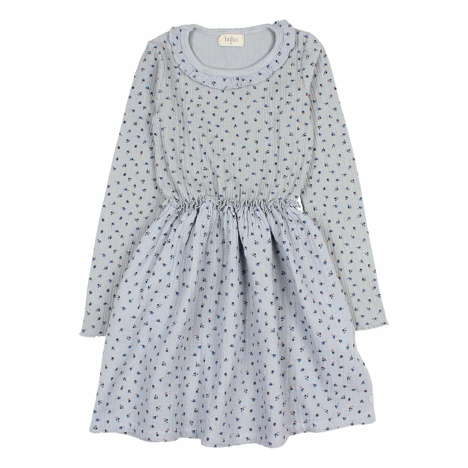 Búho Grey Blue Floral Dress