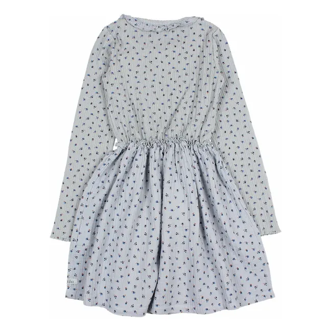 Robe Fleurie | Bleu gris