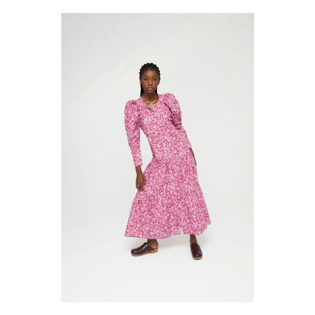 Langes Kleid Muster | Rosa