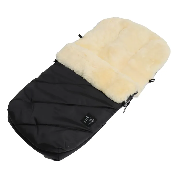 Saco universal para carrito de piel de cordero Hugo | Negro- Imagen del producto n°1