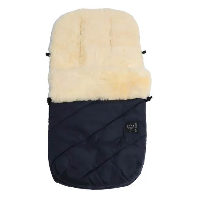 Saco universal para carrito de piel de cordero Hugo | Azul Marino