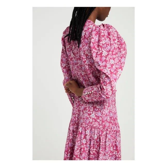 Long Pattern Dress | Pink