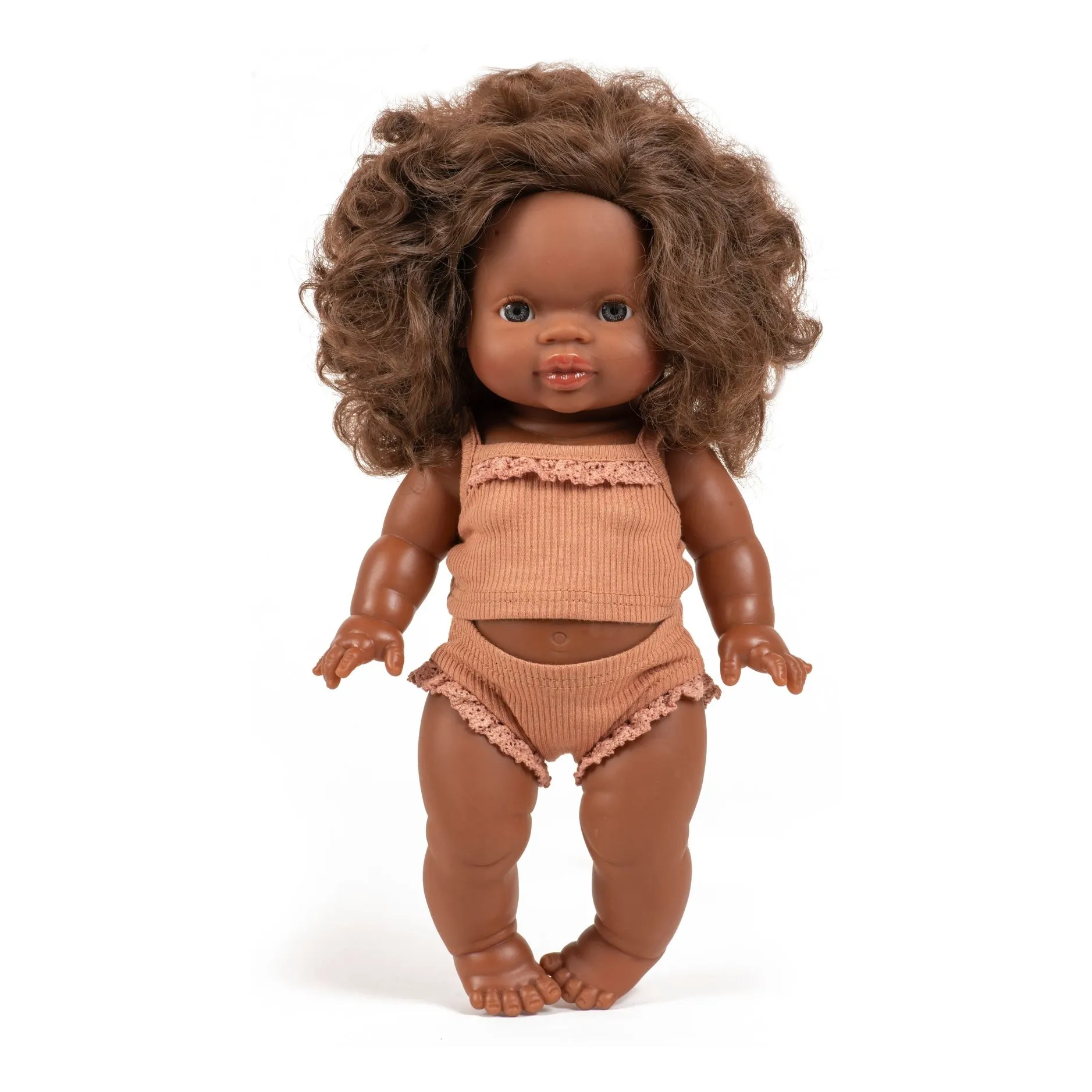 Minikane Multicoloured Charlie Doll In Ribbed Knit Set