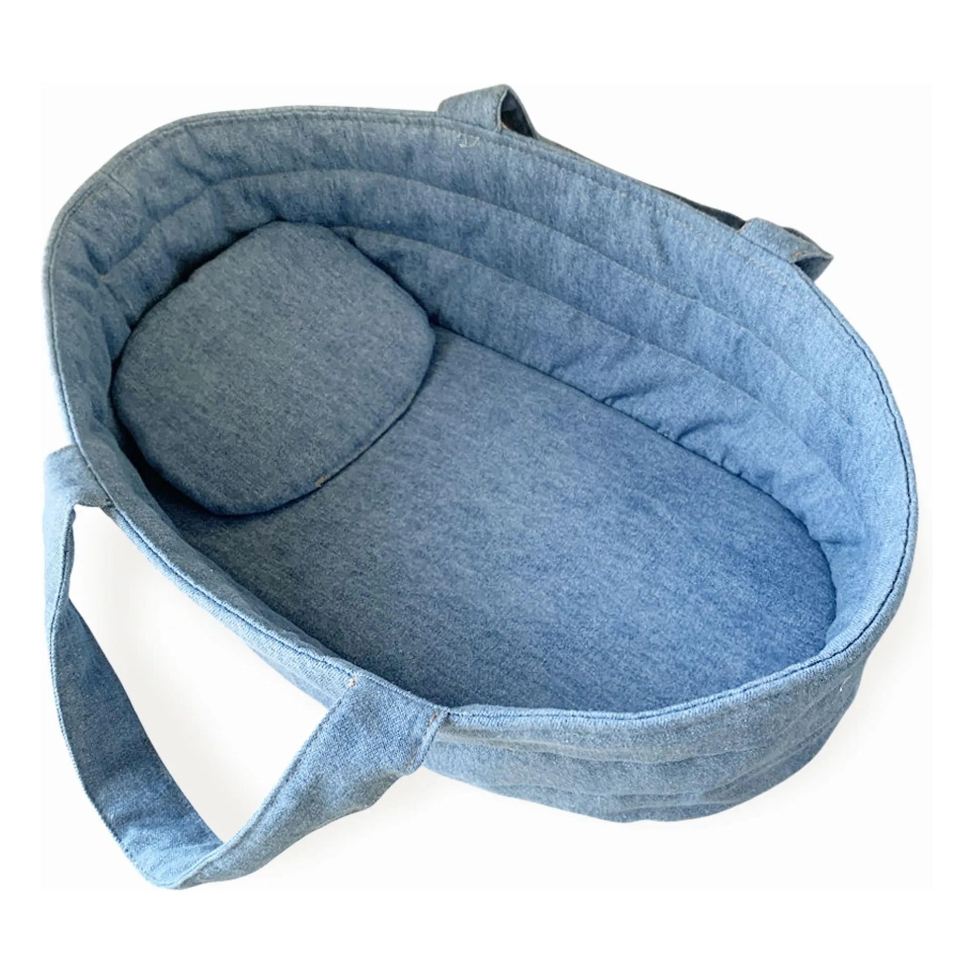 Minikane Multicoloured Denim Doll Bassinet
