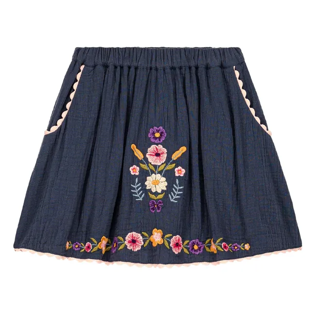 Pialou embroidered skirt Organic cotton | Blue