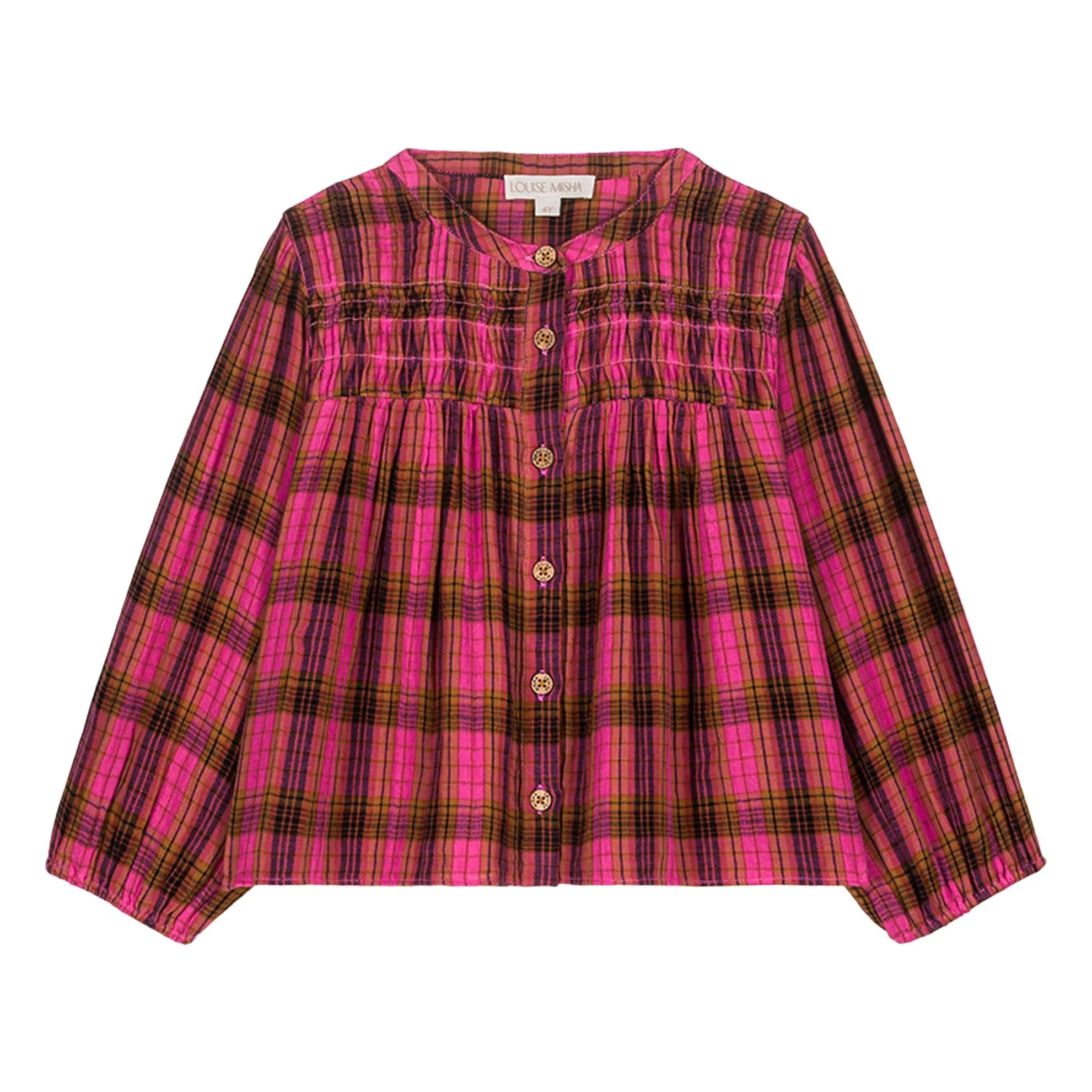 Louise Misha Fuchsia Jallyli Organic Cotton Blouse