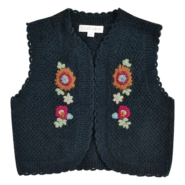 Sylna Wool cardigan | Navy blue