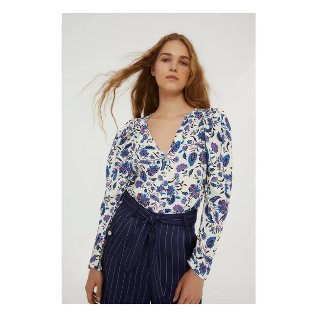 Floral blouse | Blue
