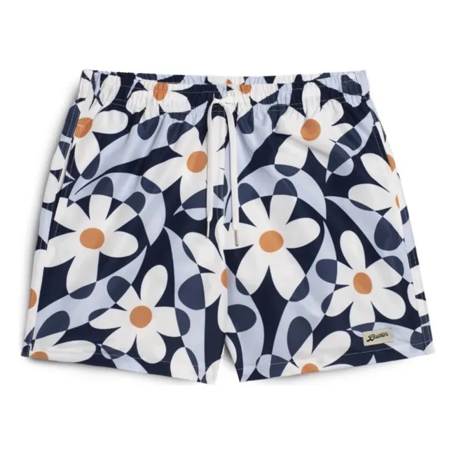 Short de Bain Daisy Fibres Recyclées | Bleu
